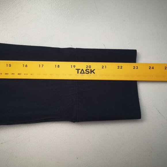 Chico's No Iron Chic Stretch Ladies Size 1 (US - 8) Navy Tan Cream Long Shirt - Picture 12 of 13